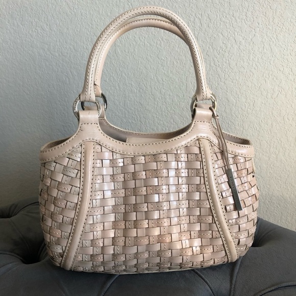 Elliott Lucca Blush Basketweave Handbag - Picture 1 of 16